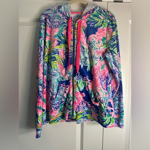 Lilly Pulitzer Jackets & Blazers - COPY - Lilly Pulitzer Velour Zip Up Jacket